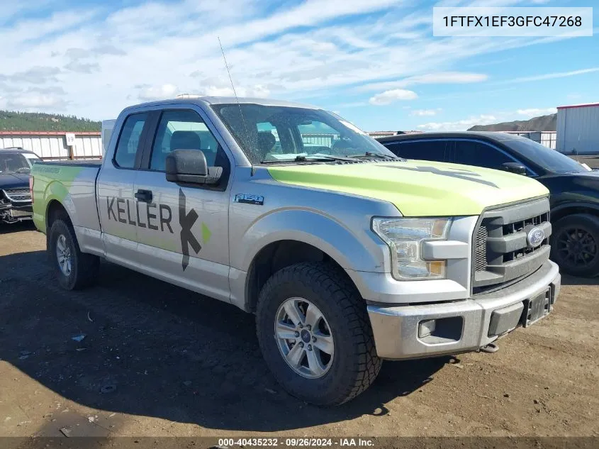 2016 Ford F150 Super Cab VIN: 1FTFX1EF3GFC47268 Lot: 40435232