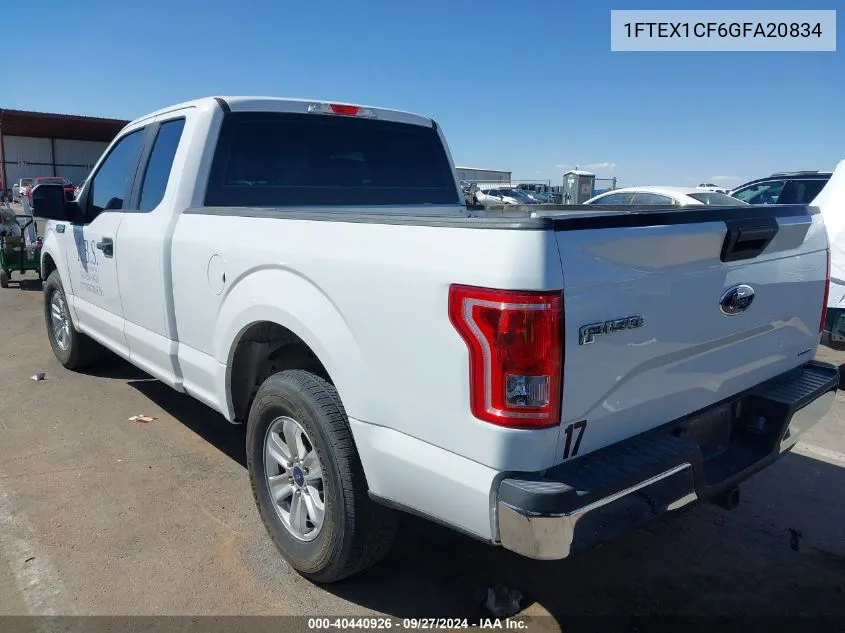 2016 Ford F-150 Xl VIN: 1FTEX1CF6GFA20834 Lot: 40440926