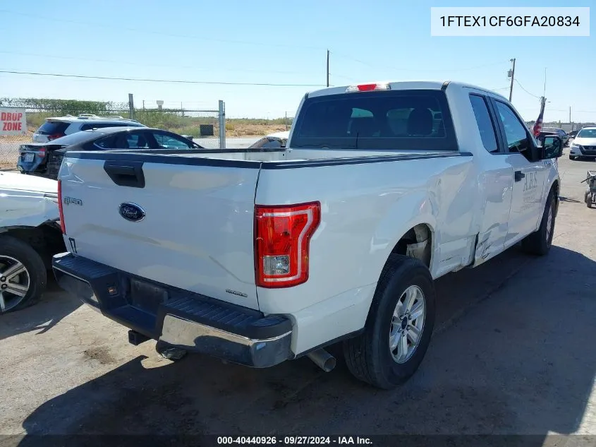 2016 Ford F-150 Xl VIN: 1FTEX1CF6GFA20834 Lot: 40440926