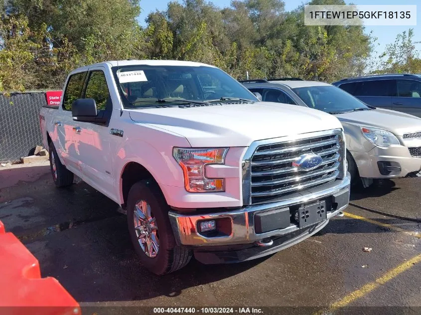 2016 Ford F-150 Xlt VIN: 1FTEW1EP5GKF18135 Lot: 40447440