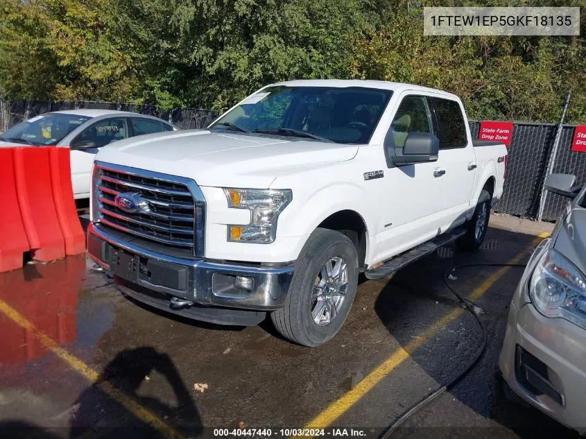 2016 Ford F-150 Xlt VIN: 1FTEW1EP5GKF18135 Lot: 40447440