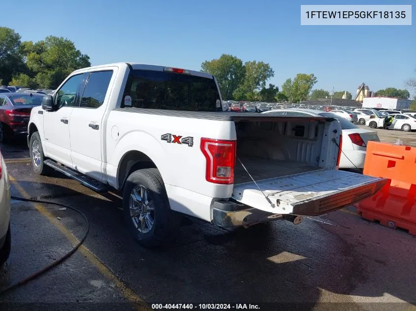 2016 Ford F-150 Xlt VIN: 1FTEW1EP5GKF18135 Lot: 40447440