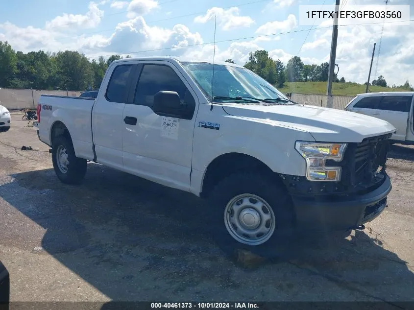 2016 Ford F-150 Xl VIN: 1FTFX1EF3GFB03560 Lot: 40461373