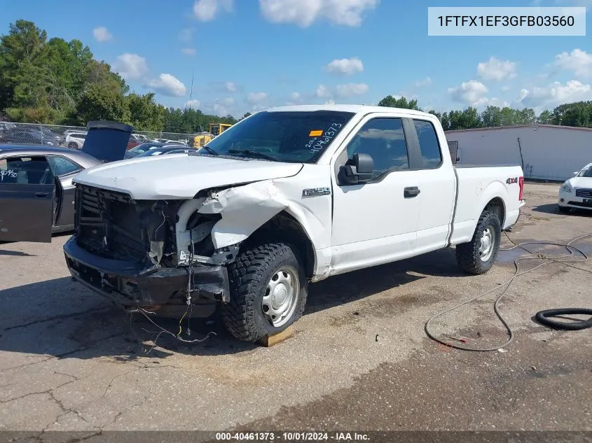 2016 Ford F-150 Xl VIN: 1FTFX1EF3GFB03560 Lot: 40461373