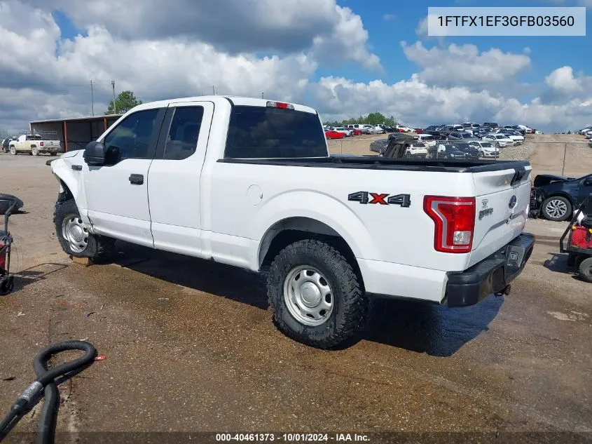 2016 Ford F-150 Xl VIN: 1FTFX1EF3GFB03560 Lot: 40461373