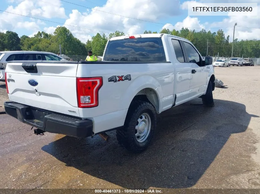 2016 Ford F-150 Xl VIN: 1FTFX1EF3GFB03560 Lot: 40461373