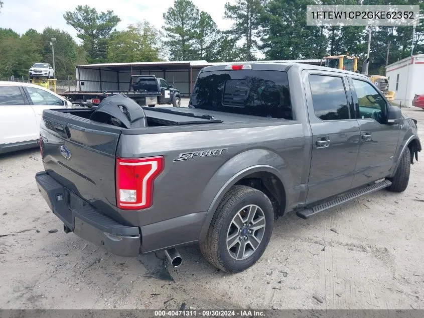 2016 Ford F-150 Xlt VIN: 1FTEW1CP2GKE62352 Lot: 40471311