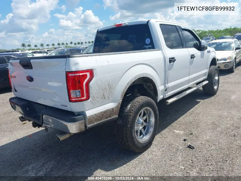 2016 Ford F-150 Xlt VIN: 1FTEW1CF8GFB99932 Lot: 40475286