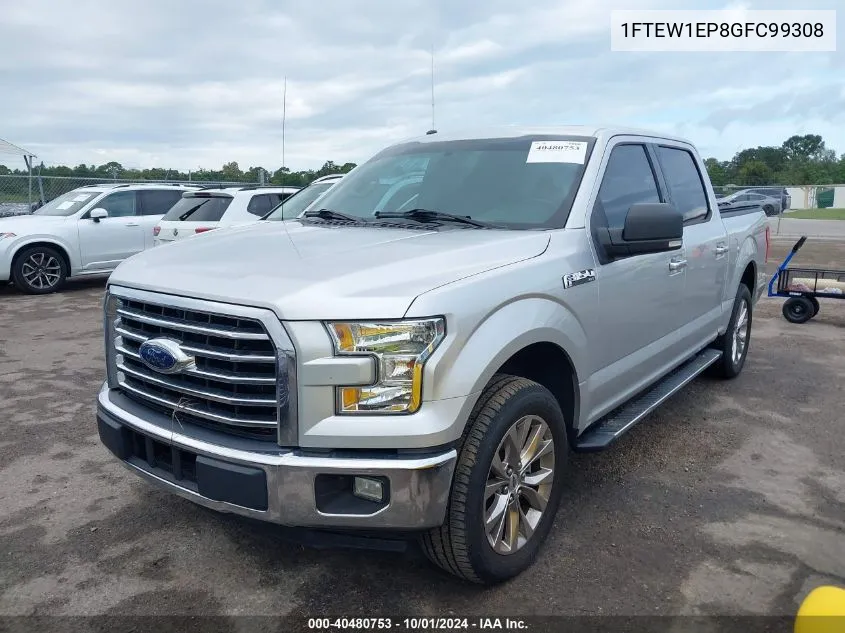 2016 Ford F-150 Supercrew VIN: 1FTEW1EP8GFC99308 Lot: 40480753