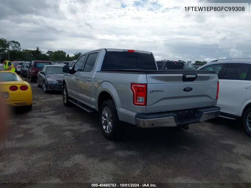 2016 Ford F-150 Supercrew VIN: 1FTEW1EP8GFC99308 Lot: 40480753