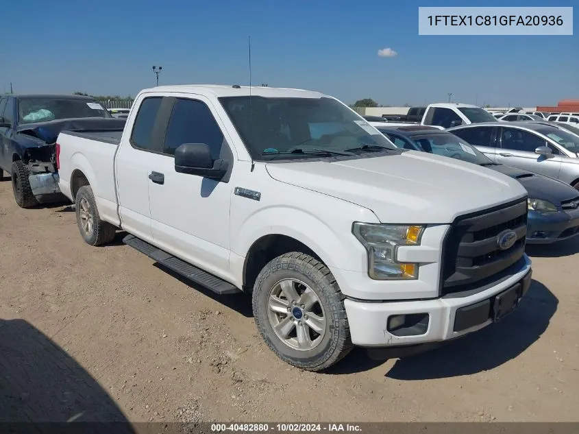 2016 Ford F-150 Xl VIN: 1FTEX1C81GFA20936 Lot: 40482880