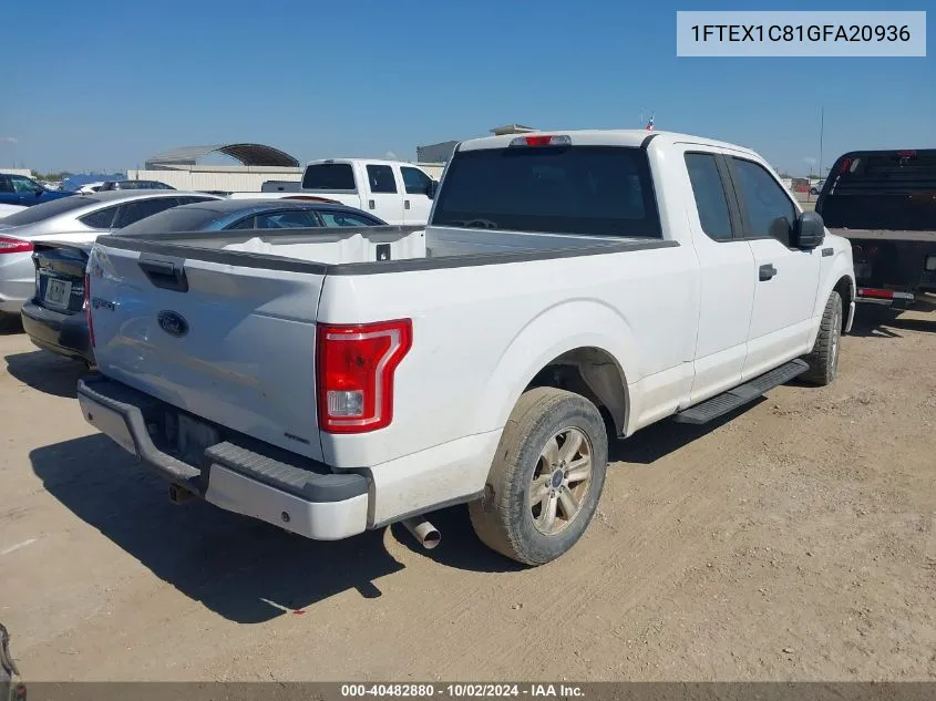 2016 Ford F-150 Xl VIN: 1FTEX1C81GFA20936 Lot: 40482880