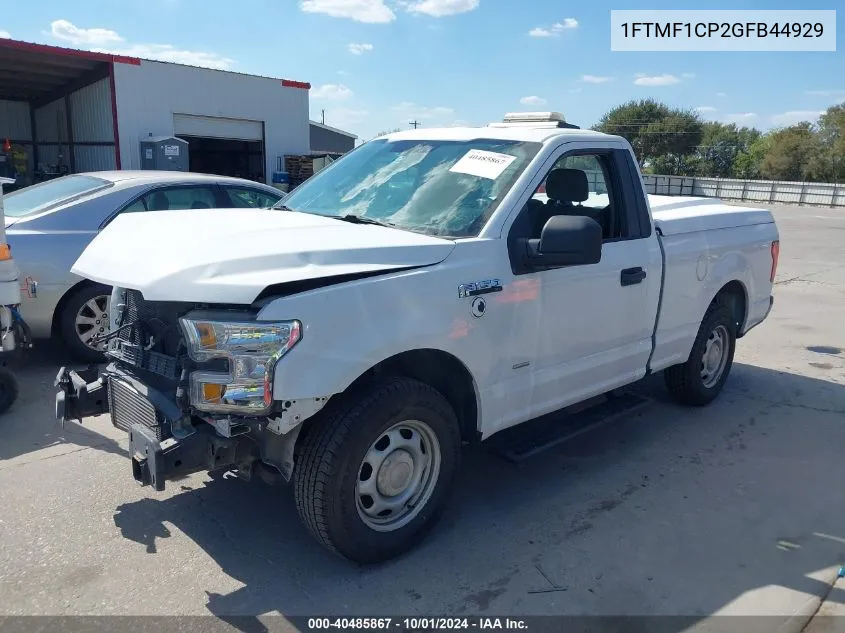 2016 Ford F-150 Xl VIN: 1FTMF1CP2GFB44929 Lot: 40485867