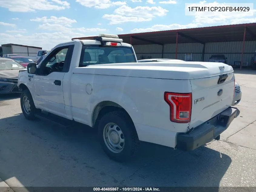 2016 Ford F-150 Xl VIN: 1FTMF1CP2GFB44929 Lot: 40485867