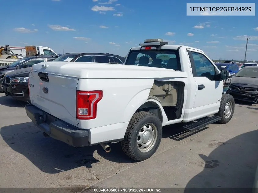 2016 Ford F-150 Xl VIN: 1FTMF1CP2GFB44929 Lot: 40485867