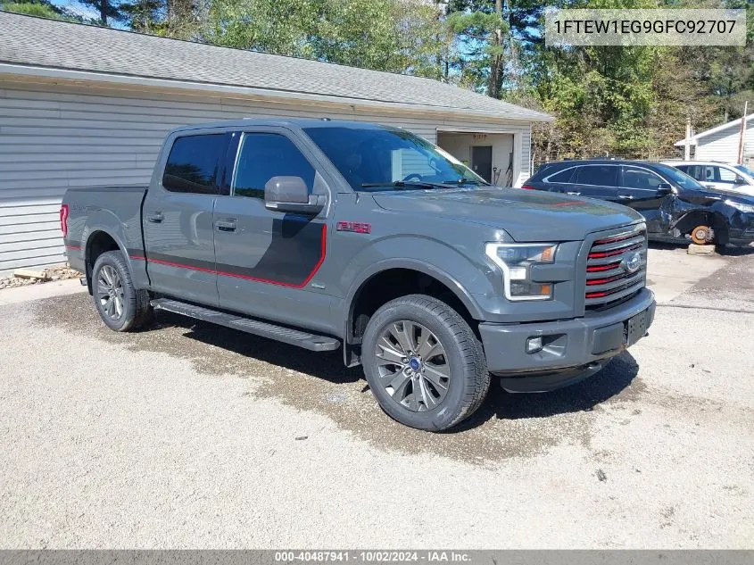 2016 Ford F-150 Lariat VIN: 1FTEW1EG9GFC92707 Lot: 40487941