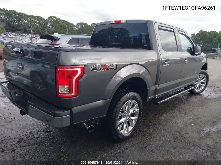 2016 Ford F-150 Xlt VIN: 1FTEW1EG1GFA96261 Lot: 40487943