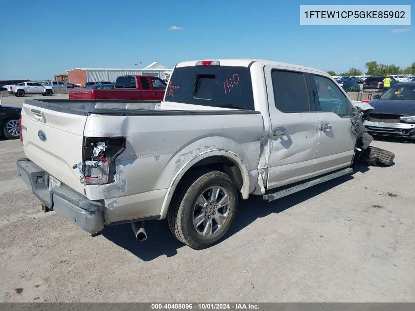 2016 Ford F-150 Lariat VIN: 1FTEW1CP5GKE85902 Lot: 40488096