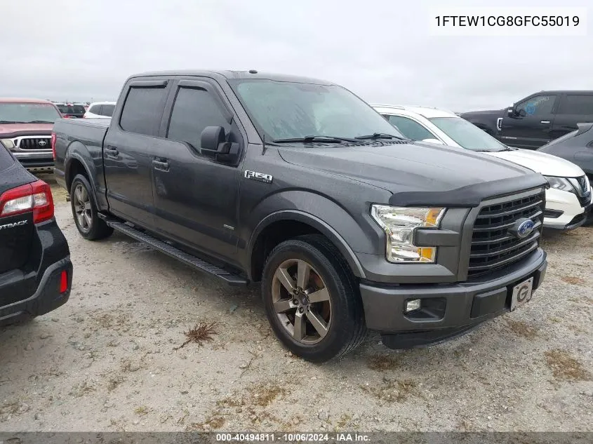 2016 Ford F-150 Xlt VIN: 1FTEW1CG8GFC55019 Lot: 40494811