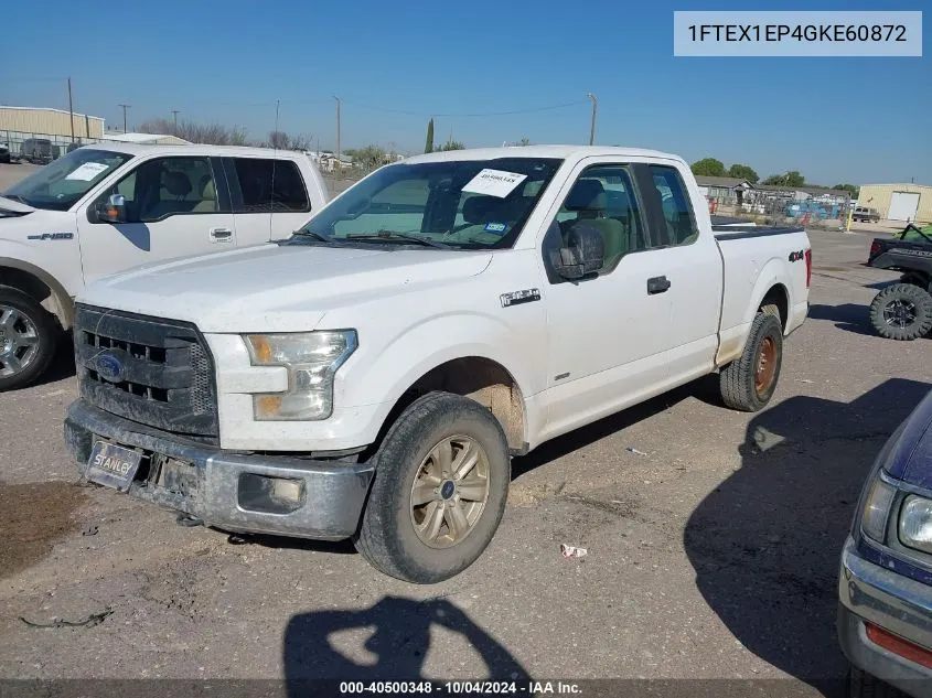 2016 Ford F-150 Xl VIN: 1FTEX1EP4GKE60872 Lot: 40500348