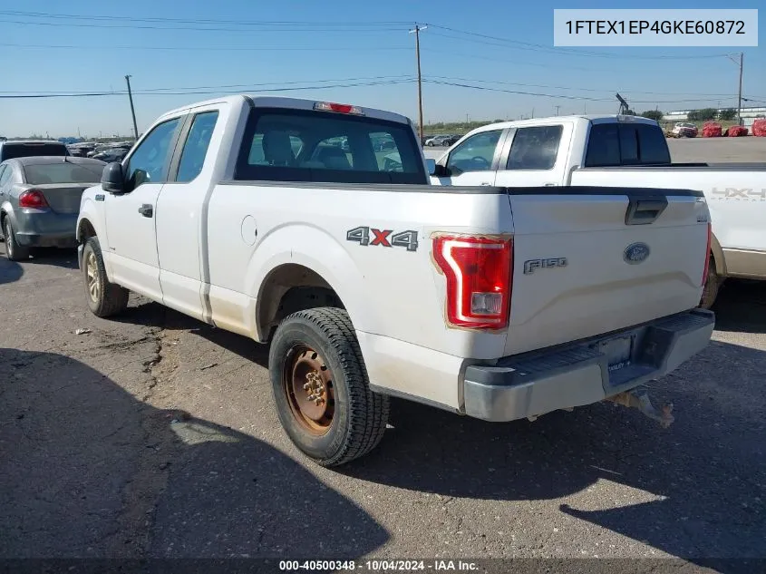 2016 Ford F-150 Xl VIN: 1FTEX1EP4GKE60872 Lot: 40500348