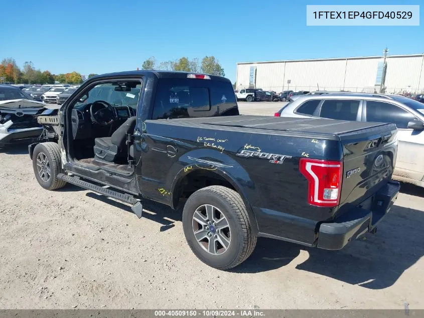 2016 Ford F-150 Xlt VIN: 1FTEX1EP4GFD40529 Lot: 40509150