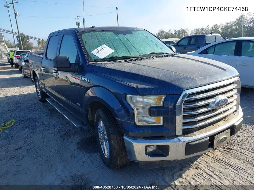 2016 Ford F150 Supercrew VIN: 1FTEW1CP4GKE74468 Lot: 40520730