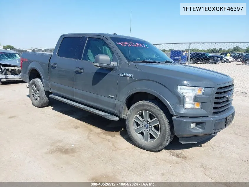 2016 Ford F-150 Xlt VIN: 1FTEW1EGXGKF46397 Lot: 40526512