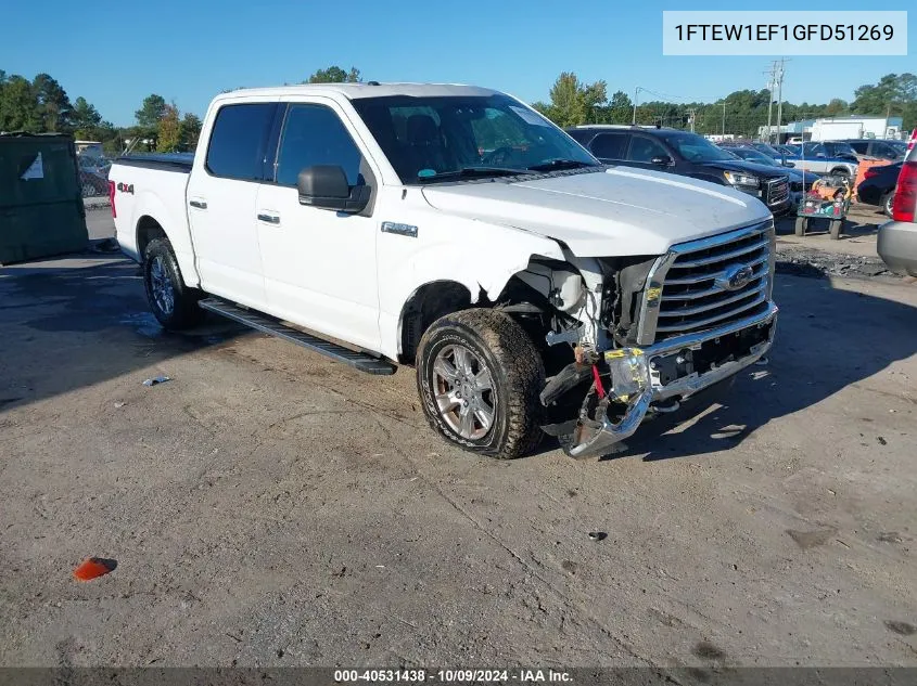 2016 Ford F-150 Xlt VIN: 1FTEW1EF1GFD51269 Lot: 40531438