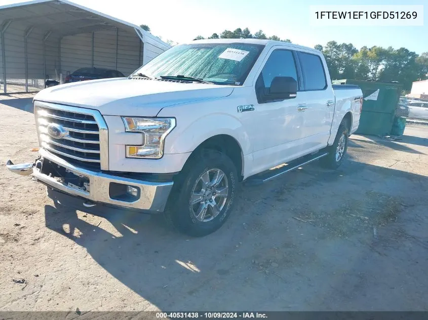 2016 Ford F-150 Xlt VIN: 1FTEW1EF1GFD51269 Lot: 40531438