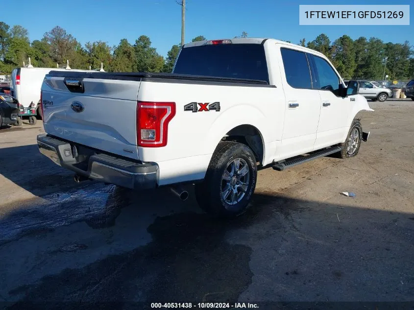 2016 Ford F-150 Xlt VIN: 1FTEW1EF1GFD51269 Lot: 40531438