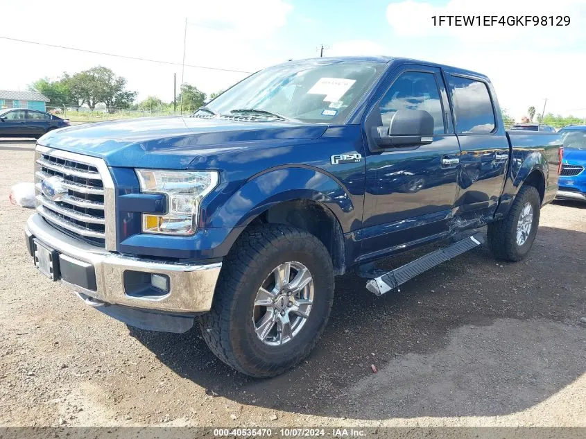 2016 Ford F-150 Xlt VIN: 1FTEW1EF4GKF98129 Lot: 40535470