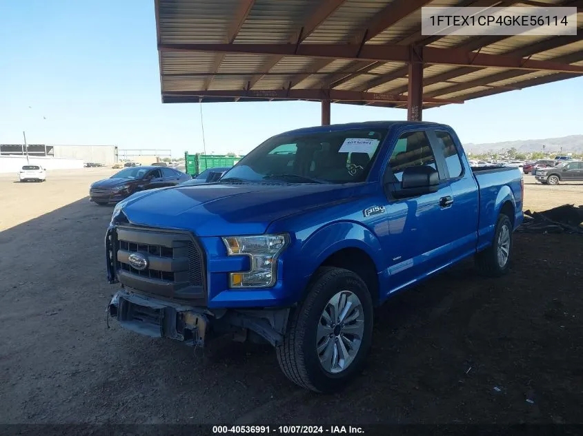 2016 Ford F-150 Xl VIN: 1FTEX1CP4GKE56114 Lot: 40536991