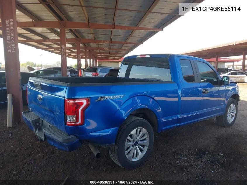 2016 Ford F-150 Xl VIN: 1FTEX1CP4GKE56114 Lot: 40536991