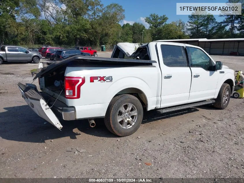 2016 Ford F-150 Xlt VIN: 1FTEW1EF5GFA50102 Lot: 40537159