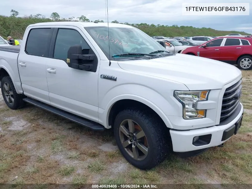 2016 Ford F-150 Xlt VIN: 1FTEW1EF6GFB43176 Lot: 40539405