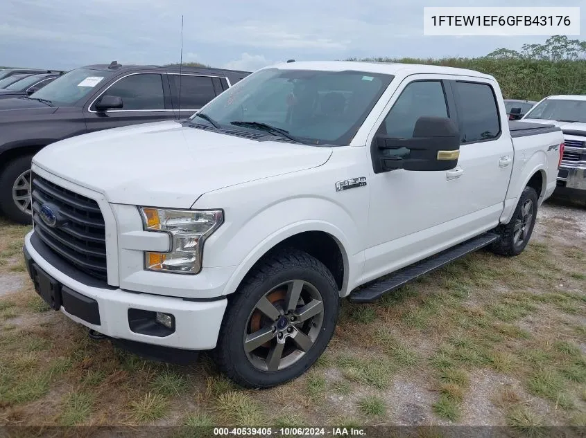 2016 Ford F-150 Xlt VIN: 1FTEW1EF6GFB43176 Lot: 40539405