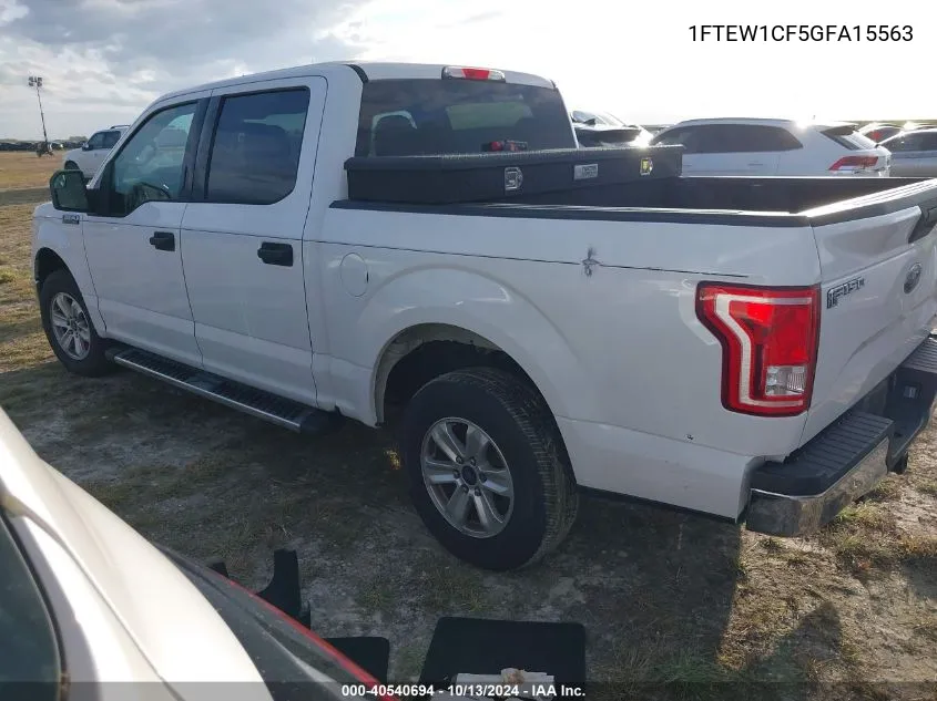 2016 Ford F-150 Xlt VIN: 1FTEW1CF5GFA15563 Lot: 40540694