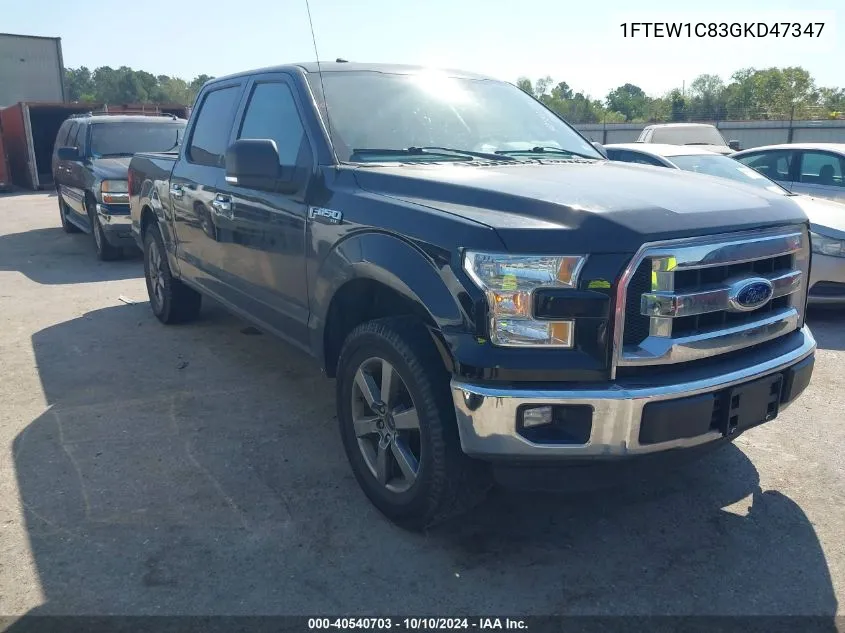 2016 Ford F-150 Xlt VIN: 1FTEW1C83GKD47347 Lot: 40540703