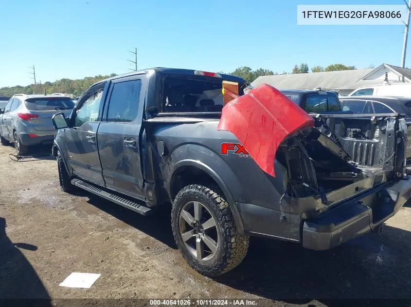 1FTEW1EG2GFA98066 2016 Ford F-150 Lariat