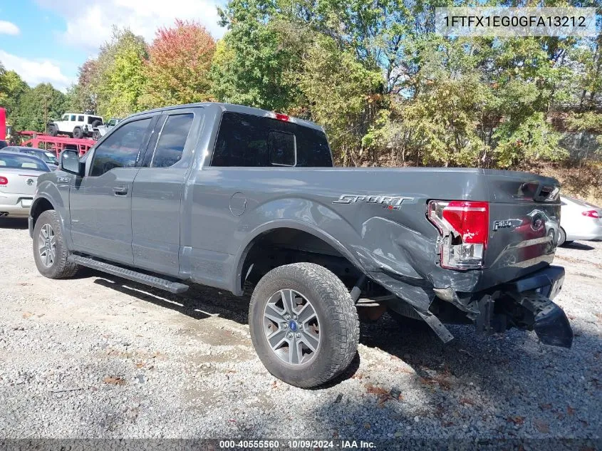 2016 Ford F150 Super Cab VIN: 1FTFX1EG0GFA13212 Lot: 40555560