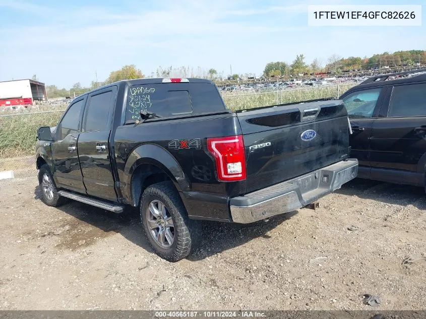 2016 Ford F-150 Supercrew VIN: 1FTEW1EF4GFC82626 Lot: 40565187