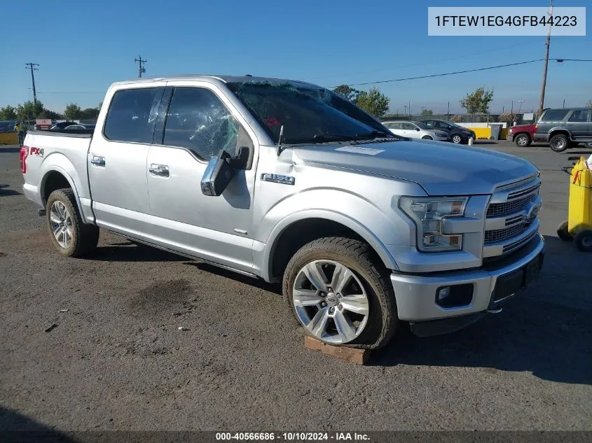 2016 Ford F-150 Platinum VIN: 1FTEW1EG4GFB44223 Lot: 40566686