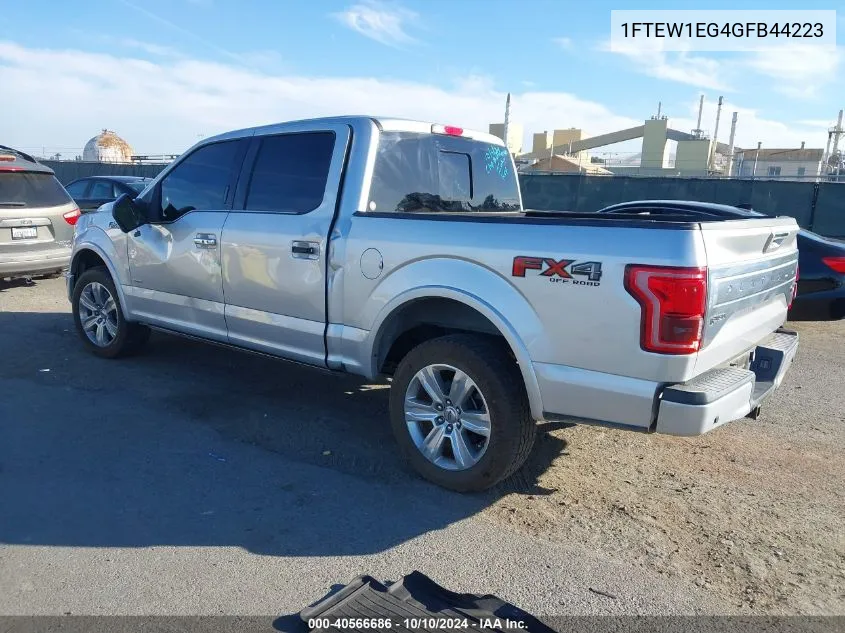 1FTEW1EG4GFB44223 2016 Ford F-150 Platinum