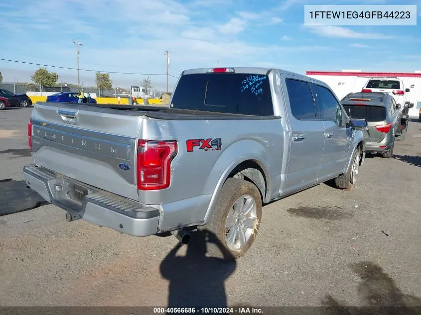 2016 Ford F-150 Platinum VIN: 1FTEW1EG4GFB44223 Lot: 40566686