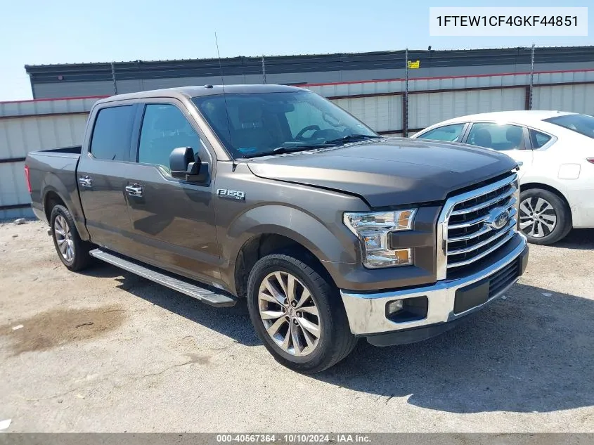 2016 Ford F-150 Xlt VIN: 1FTEW1CF4GKF44851 Lot: 40567364