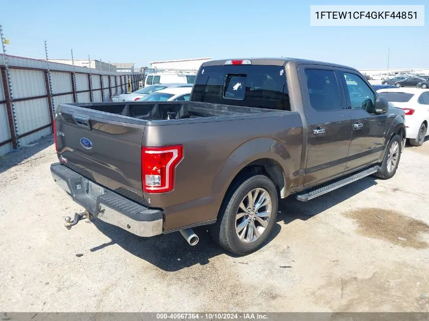 2016 Ford F-150 Xlt VIN: 1FTEW1CF4GKF44851 Lot: 40567364