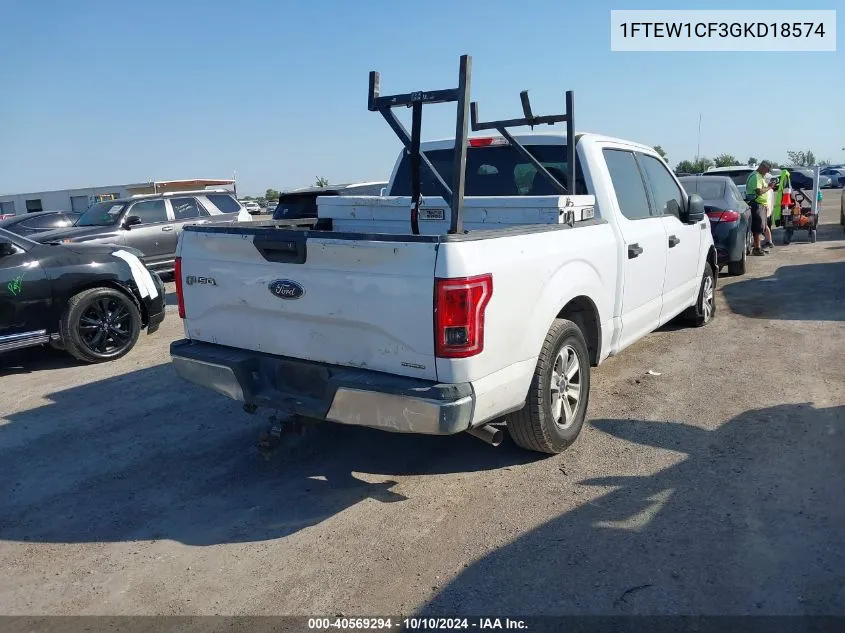 2016 Ford F-150 Xlt VIN: 1FTEW1CF3GKD18574 Lot: 40569294