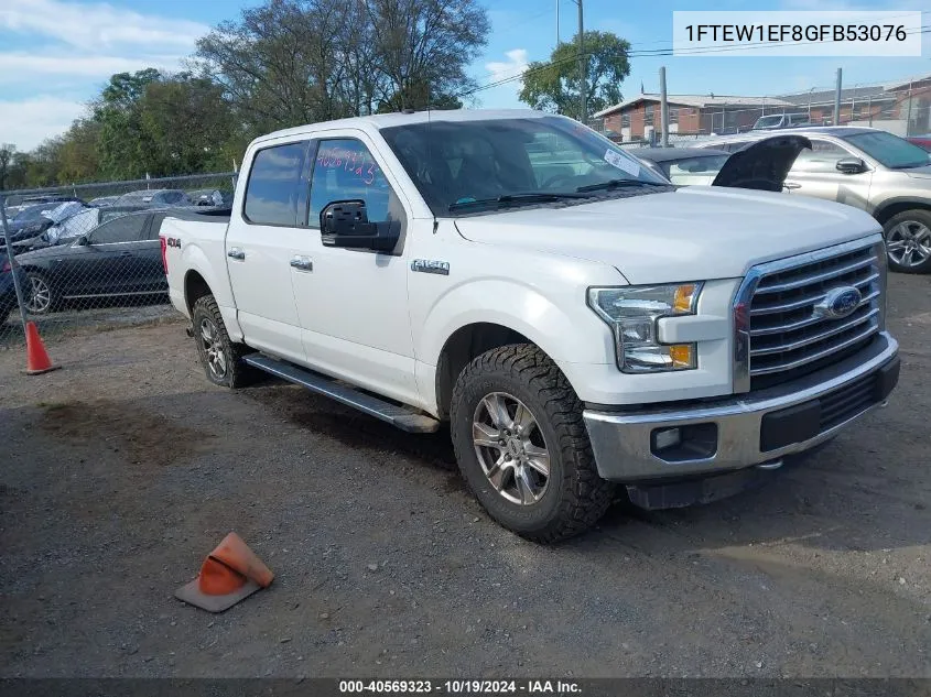 2016 Ford F-150 Xlt VIN: 1FTEW1EF8GFB53076 Lot: 40569323