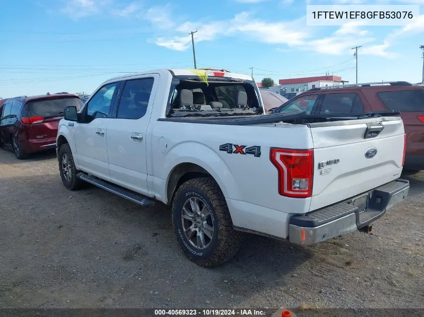 2016 Ford F-150 Xlt VIN: 1FTEW1EF8GFB53076 Lot: 40569323